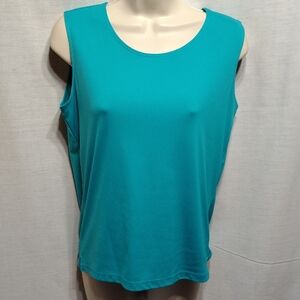 Elegant Teal Sleeveless Tank Top